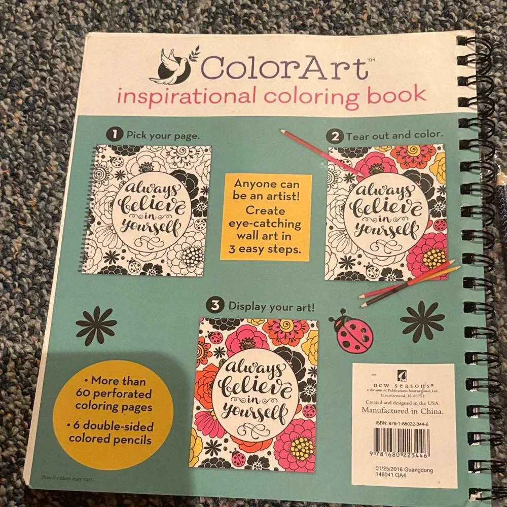 Inspirational Coloring Book - Multicolor - Picture 3 of 8